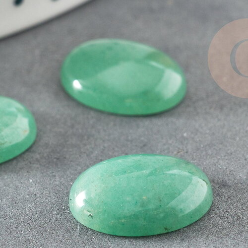 Cabochon aventurine verte,cabochon ovale, aventurine naturelle,16 x12mm, x1 (g4002)
