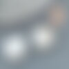 Perles coquillage nacre blanche naturelle 15.5mm, x2 (g3424)
