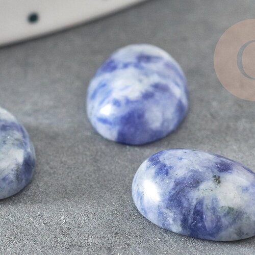 Cabochon sodalite bleue,cabochon ovale, sodalite naturelle,14x10mm, pierre naturelle, x1 (g2595)