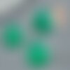Cabochon rond onyx vert 10mm, cabochon création bijoux pierre, x1 (g8676)