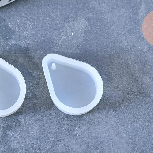 Moule en silicone goutte pendentif 25mm, moule en silicone pour réaliser des bijoux avec inclusion en résine, x1 g6984