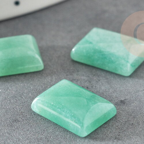 Cabochon aventurine verte,cabochon rectangle, aventurine naturelle,pierre naturelle, 10 x4mm, x1 g1144
