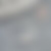 Bague fine rectangle cristal argent 925 massif, x1 (g9144)