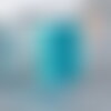 Cordon bleu turquoise tressé polyester 0.8mm, cordon fil de jade pour bijoux, x1 mètre g3796