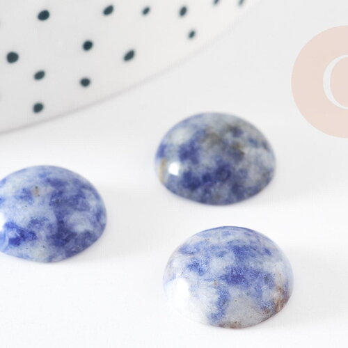 Cabochon rond sodalite bleue naturelle 14mm, x1 (g2246)