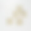 Breloque coquillage laiton, fournitures pour bijoux, breloques laiton brut ,pendentif bijoux,sans nickel, x 10, 8mm,g2559