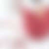 Cordon rouge or, fabrication bijoux,ruban mariage, scrapbooking, largeur 1.8mm, x1 mètre (g8244)