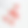 Perle ovale résine rose 11mm,perle imitation corail en bambou de mer naturel, x10 perles,g4003