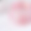 Cordon métallisé rose clair polyester 1mm, cordon pour bijoux, x1 mètre g7474