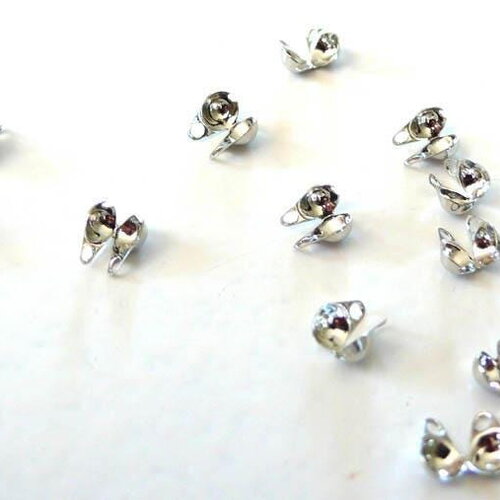 Connecteurs platine avec trou 3mm, apprêt chaine boule 1.5mm, x 1 gr (g3999)
