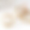 Bague main cristal laiton brut 18mm, x2 (g1227)
