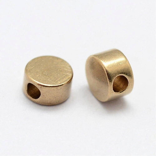 Perle ronde laiton brut 4mm, x50 (g0155)