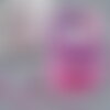 Cordon rose fuchsia métallisé tressé polyester 1mm, cordon métallisé pour bijoux, x1 mètre g8172