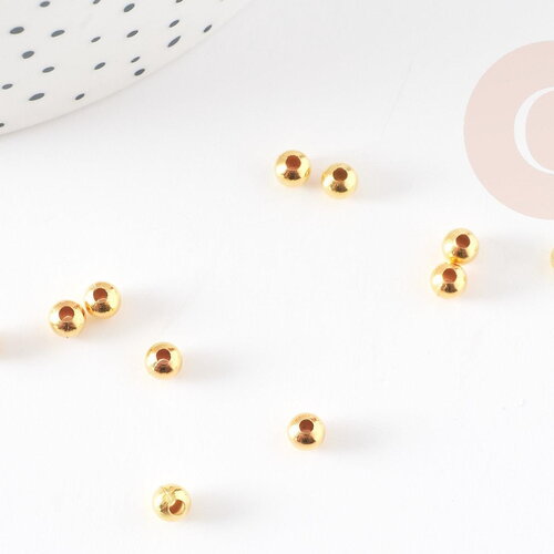 Perles intercalaires dorées, perles dorées, perle intercalaire, fer doré, 4mm, x 10gr g1352