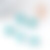 Perle longue ovale turquoise, howlite naturelle,perle turquoise,perle pierre, fil ou lot (g0791)