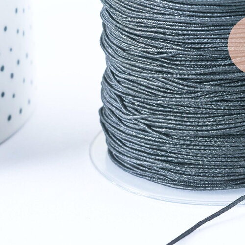 Cordon élastique noir 1,2mm, cordon élastique nylon pour création bijoux, les 5 mètres g6974