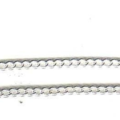 Chaine plate argentée maille 2mm, chaine argent, chaine création bijoux, x 5mètres g2750