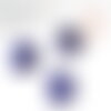 Cabochon ronde sodalite bleue naturelle facetté 14.5mm, x1 (g2305)