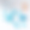 Perle rectangulaire howlite turquoise, howlite naturelle, perle turquoise, perle pierre, x10 (g2029)