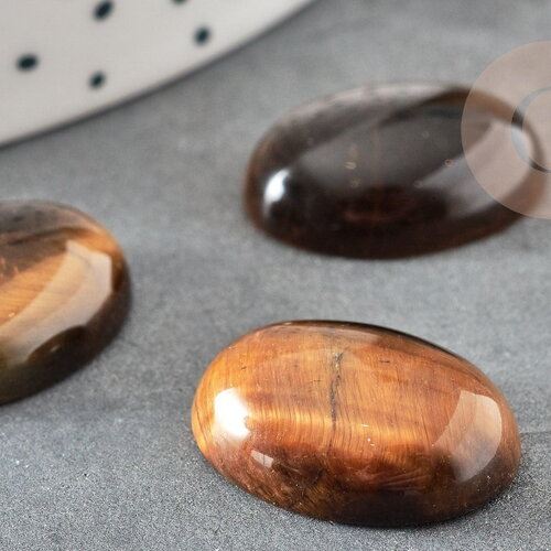Cabochon œil de tigre marron ovale, cabochon ovale, œil de tigre naturel, pierre naturelle,20x15mm, x1 g8056