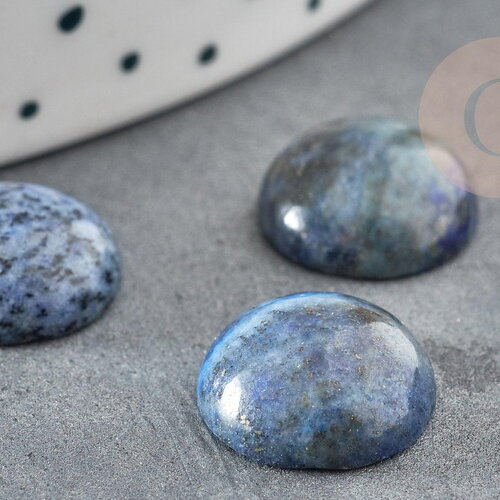 Cabochon rond bleu lapis lazulis 12mm, x1 (g1128)