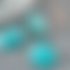 Cabochon ovale en jade naturel vert aqua 13x18mm, x1 (g2480)