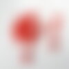 Perle rondelle donut verre opaque rouge,des perles reondelles verre pour vos créations de bijoux et bracelet,3-5x9mm, x 20 g4597