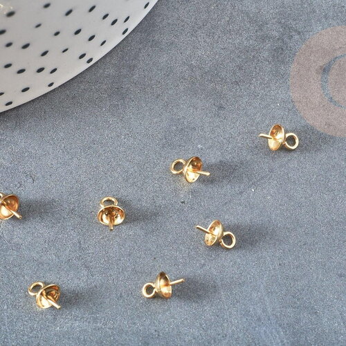 Bélière dorée 8x5mm, x10 (g0508)