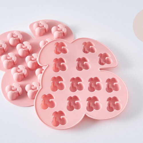 Moules en silicone rose cerises 17.7cm, moule pâtisserie en silicone bijoux avec inclusion en résine,x1 g7728