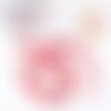 Perles rondes rondelles howlite rouge corail, perles pierre, howlite naturelle, fil de 45cm (g0891)