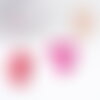 Perles rocaille carré verre rectangle rose façon tila 4.5mm 2 trous, x50 (g7485)