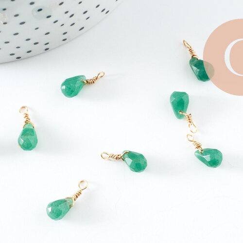 Pendentif goutte aventurine verte,pendentif bijoux, pendentif pierre,aventurine naturelle,16mm, x1 g4437