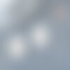 Ecusson brodé marguerite blanche thermocollant 33mm, x2 (g7787)
