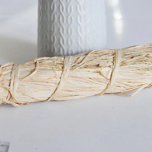 Botte raffia naturel fabrication paniers, vannerie,crochet, tissage,corde naturelle, x1 botte de 50g (g1891)