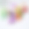 Perle tube incurvé plastique multicolore 34.5x11mm, perle création bijoux plastique ,x 10 perles g8829