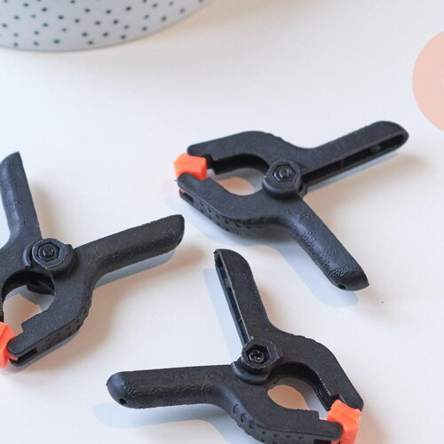 Pince à ressort en plastique 65mm, pince bricolage à mâchoire, outils de bricolage, x 2, g5696