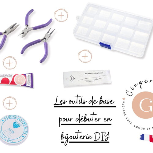 Kit outils débutant création bijoux diy - les indispensables pour débuter en bijouterie diy x1 (g1852)