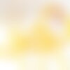 Perle ronde agate naturelle jaune citron 4mm, x1 fil de 37cm (g1198)