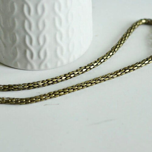 Chaine serpent écailles bronze, chaine bijou, chaine bronze, fantaisie,grossiste chaine,5 mm, 1 metre,g2495