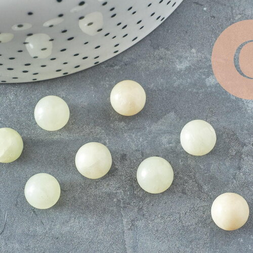 Pierre ronde jade non percée, cabochon rond, jade naturel, cabochon pierre,pierre naturelle,10mm, x1 g3899
