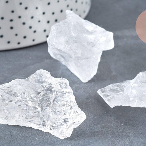 Morceaux cristal de roche naturel 30-50mm transparent brute, pierre semi-précieuse, lithothérapie, x1 g6846