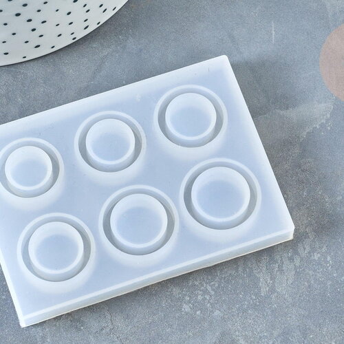 Moule pour fabrication bague décoration forme anneau résine 83x59x8mm, silicone pour des bijoux avec inclusion résine, x1 g7993
