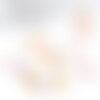 Perle toupie acrylique transparent multicolore 3mm, plastique coloré, x 5gr (g9013)