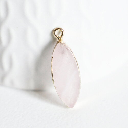 Pendentif goutte quartz rose,pendentif bijoux,pendentif pierre,quartz rose naturel,pendentif quartz rose,28.5-30mm, x1 g5225