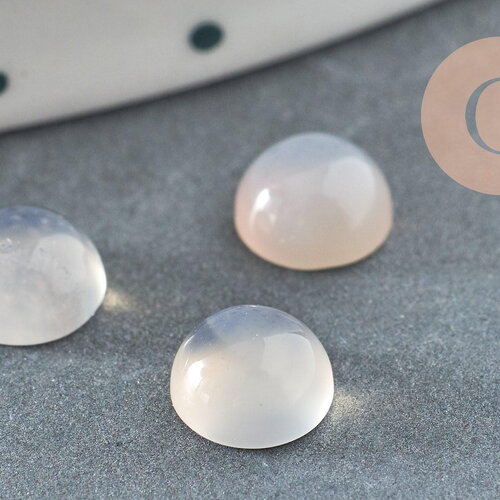 Cabochon agate gris 6mm, cabochon rond, agate naturelle,pierre naturelle, cabochon pierre, x1 g6990
