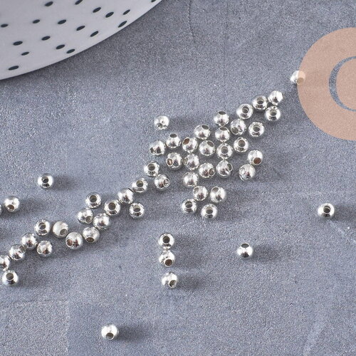 Perles intercalaires fer platine 3mm, x10gr (g2603)