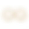 Créoles goutte acier doré boules, bijoux doré,création bijoux, oreille percée,sans nickel, la paire, boucles acier, 36.2mm g4202