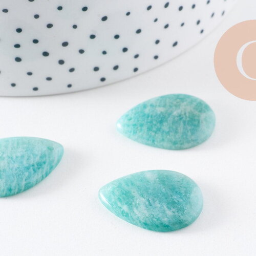 Pendentif goutte amazonite naturelle 25.5mm, x1 (g10077)