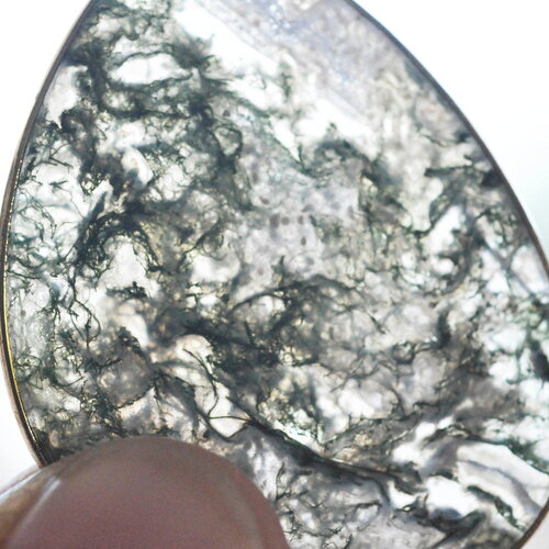 Pendentif goutte agate verte mousse,pendentif bijoux, pendentif agate,pendentif pierre, agate naturelle,agate mousse,41mm, x1 g3291
