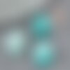 Cabochon rond jade naturel vert aqua 12mm, x1 (g0700)